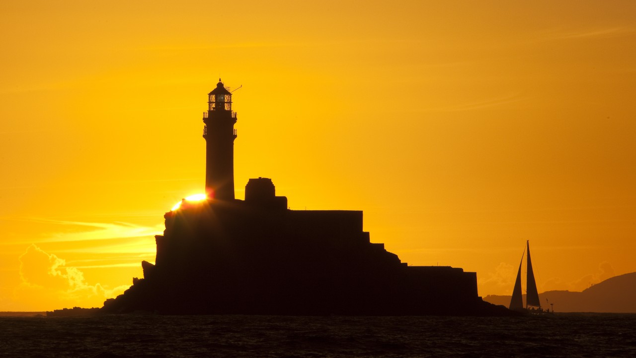 The lure of the Fastnet Rock as captured by Rolex/Daniel Forster in the Rolex Fastnet Race