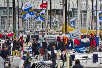 Boats are now streaming into Sutton Harbour Marina in Plymouth after finishing the Rolex Fastnet Race. Photo: Rolex/Carlo Borlenghi