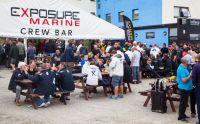 Race crews from all over the world rubbing shoulders in the Exposure Marine Crew Bar. Photo: RORC/Tom Gruitt