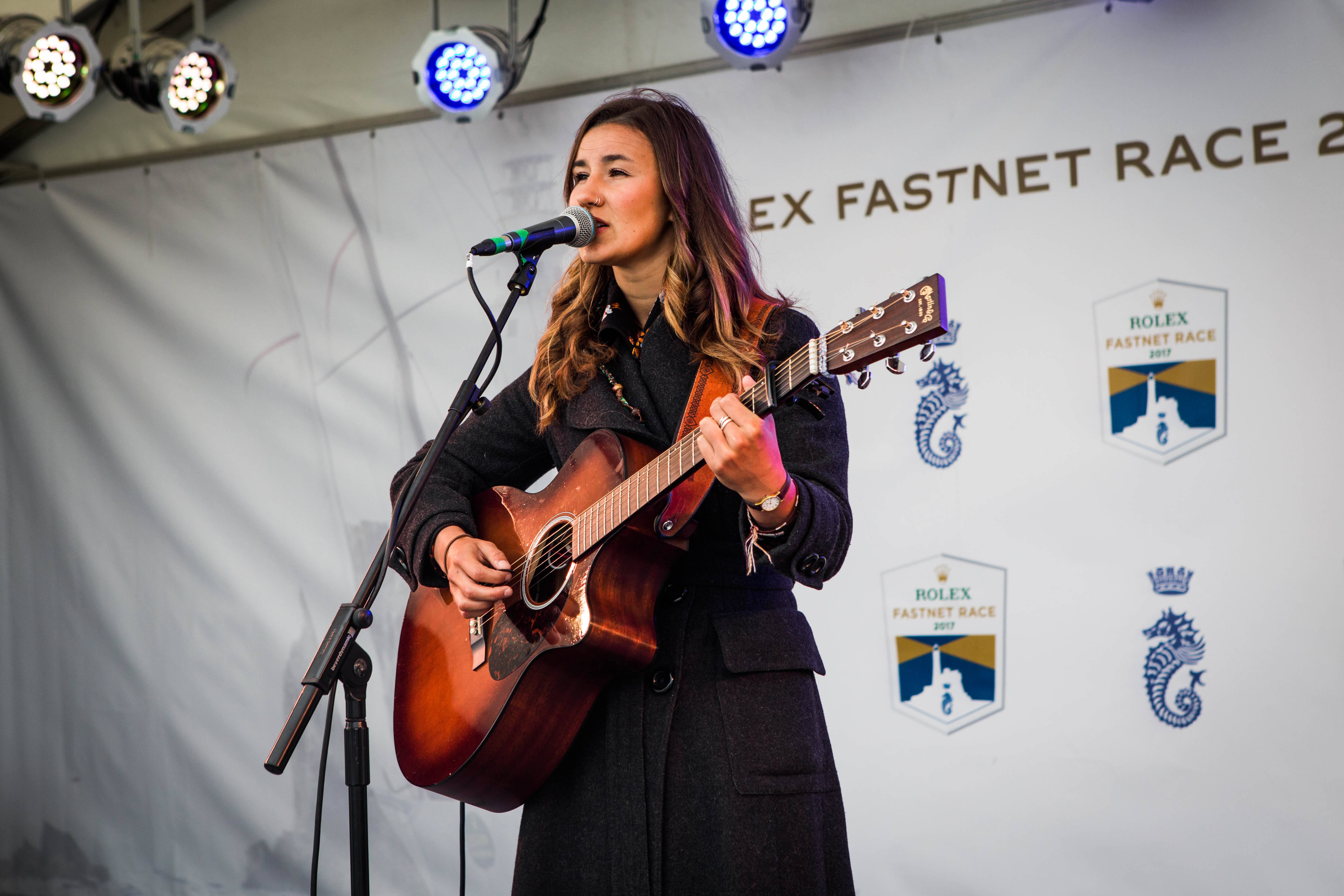 Live music at the Plymouth race village, located at Yacht Haven at Mount Batten, Plymouth © Emma Louise Wyn Jones/RORC