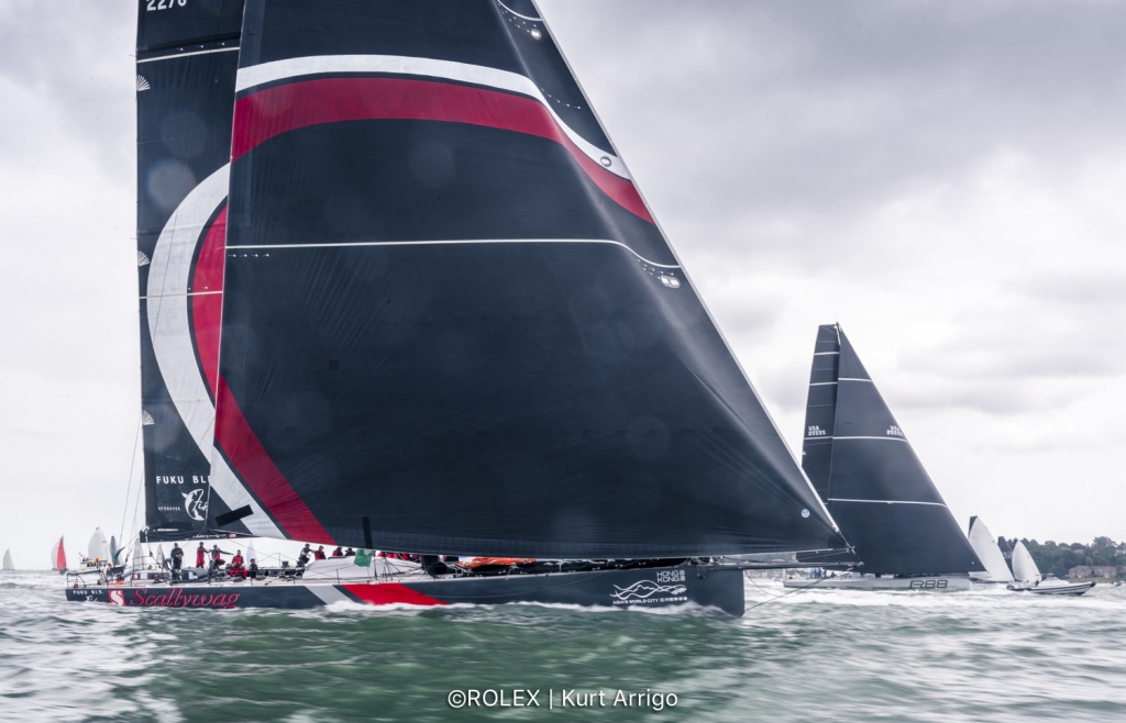 David and Goliath on the start line of the 2019 Rolex Fastnet Race © Kurt Arrigo/Rolex