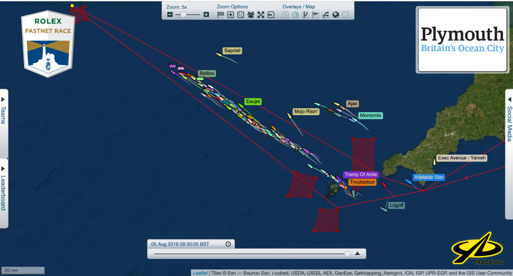 IRC Three and Four are making their way towards the Fastnet Rock 