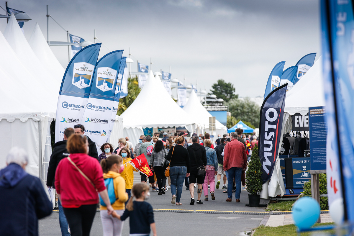 Competitors and visitors are enjoying the Rolex Fastnet Race Village © Paul Wyeth/pwpictures.com