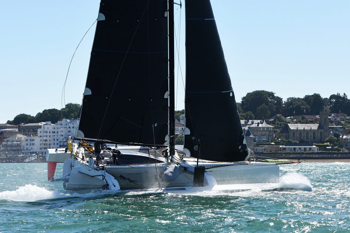 Andrew Fennell’s speedy looking Shuttle 39 trimaran Morpheus © Rick Tomlinson/https://www.rick-tomlinson.com/