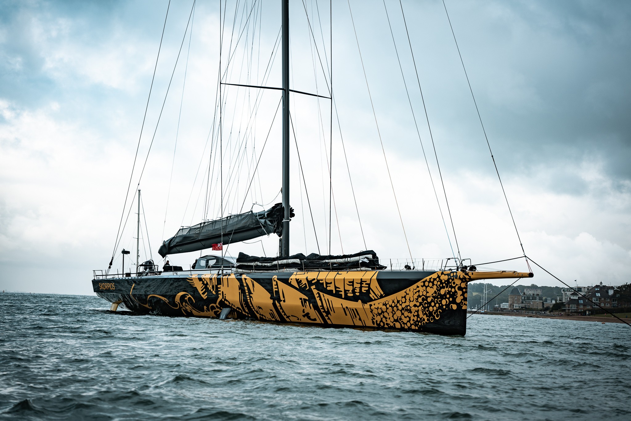 The larger faster boats in the Rolex Fastnet Race, such as Dmitry Rybolovlev’s newly launched ClubSwan 125 Skorpios will be the first to see the breeze easing once they are down the Channel © RORC/Myles Warden-Owen