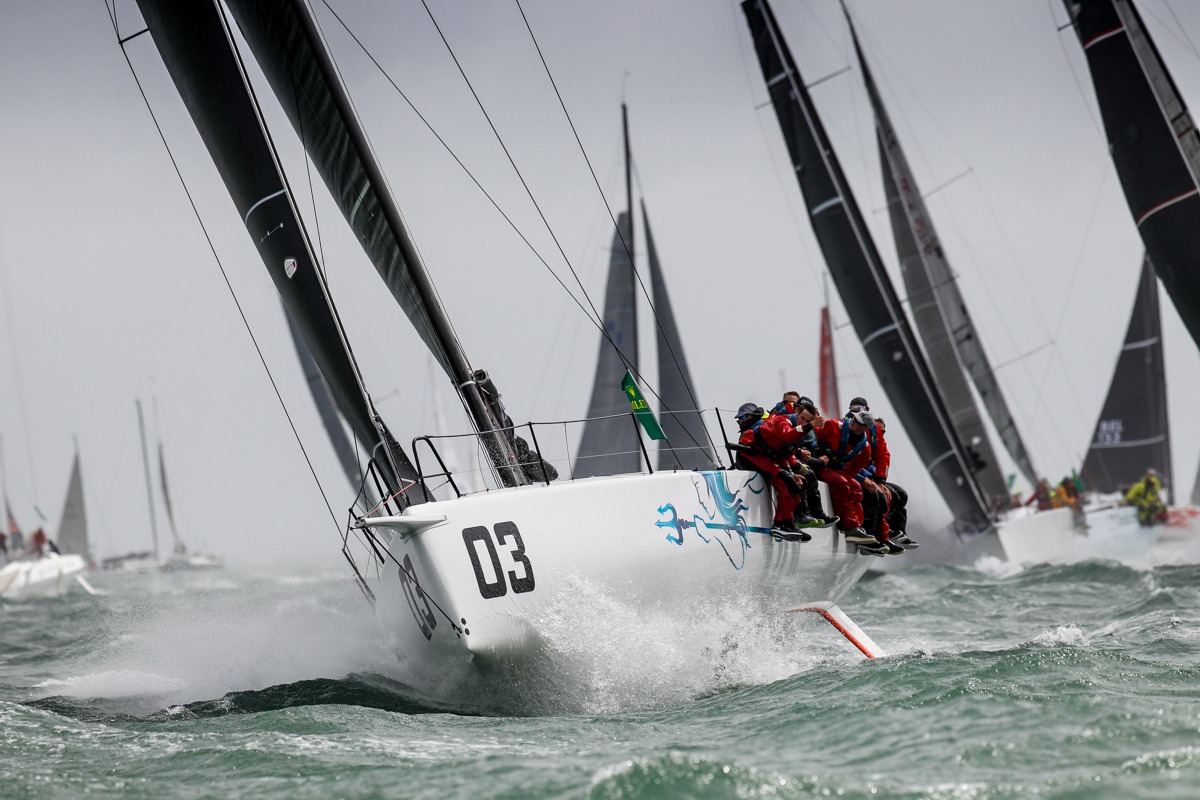 Consolidating their position as leader both on the water and under corrected time in IRC One, RORC Commodore James Neville and his HH42 INO XXX © Paul Wyeth/pwpictures.com