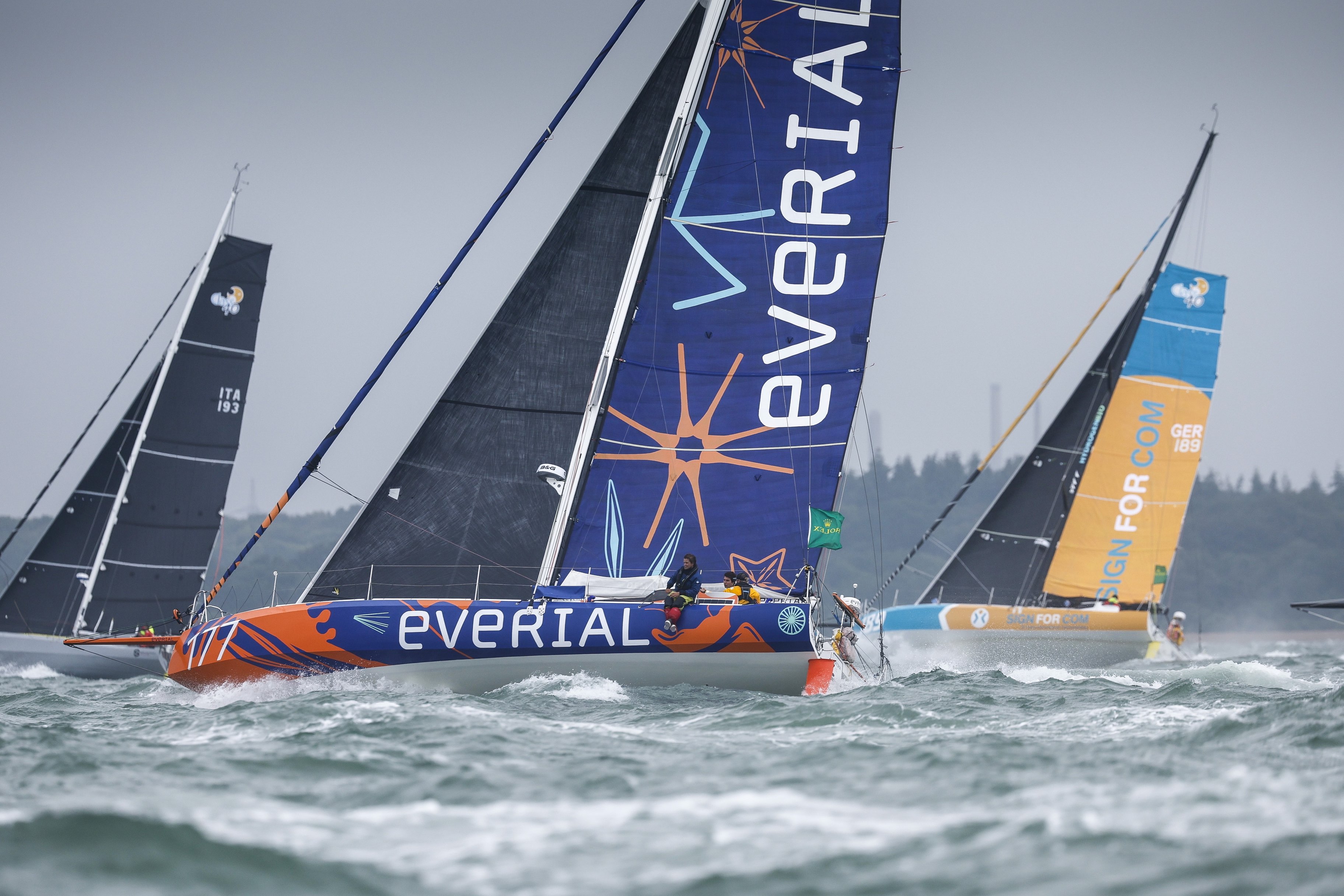 Everial finished on Tuesday in an elapsed time of 3 days 10 hours 22 minutes 2 seconds setting a new Class40 record © Paul Wyeth/www.pwpictures.com