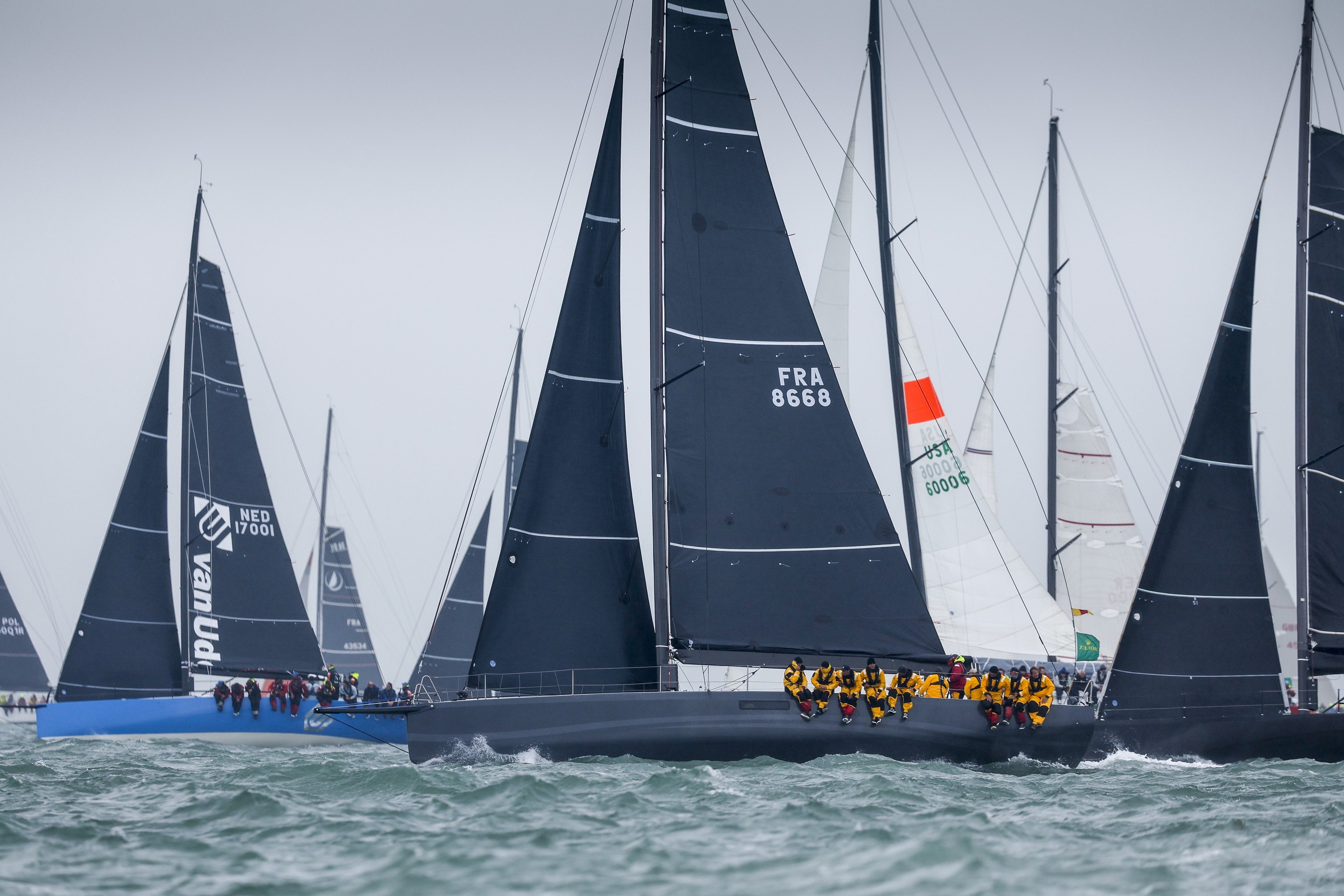 RORC’s Vice Commodore Eric De Turckheim it was also a game of two halves on board the NMD54 Teasing Machine © Paul Wyeth/pwpictures.com