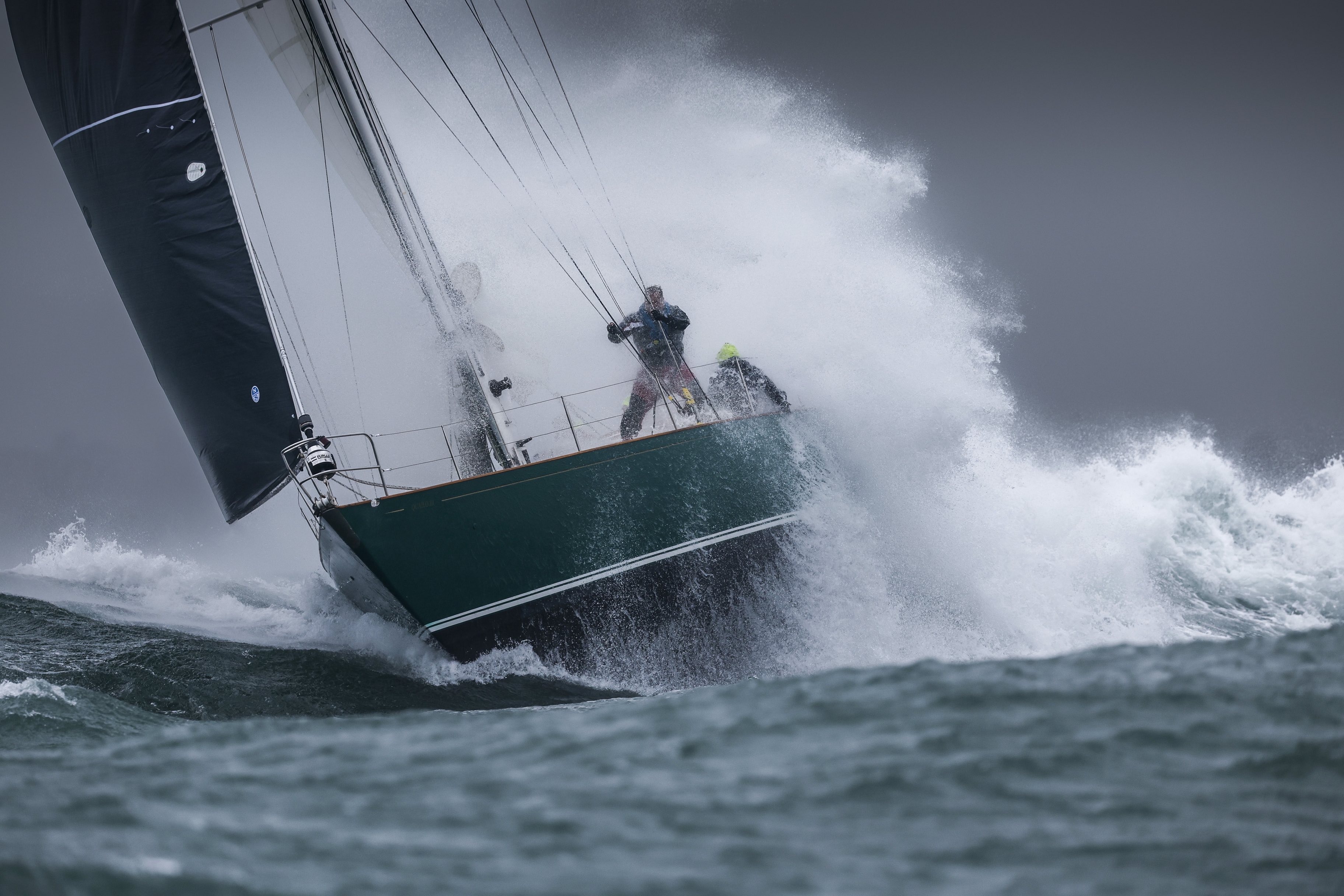 The Rolex Fastnet Race fleet endured gale force winds on their first night at sea © Paul Wyeth/pwpictures.com