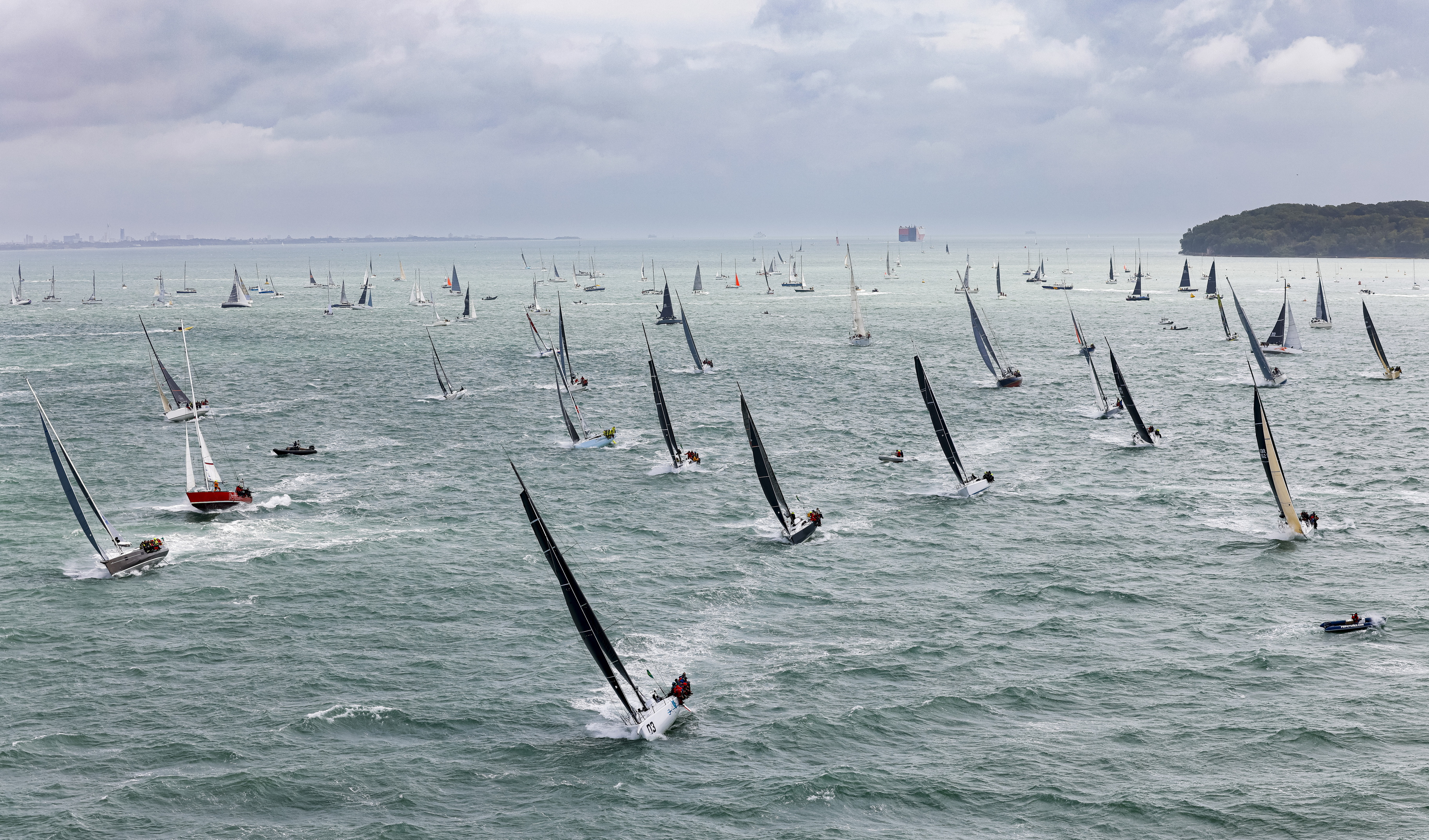 A giant, record-breaking fleet will race to Cherbourg-en-Cotentin from Cowes in the 50th edition of the Rolex Fastnet Race next summer  © Carlo Borlenghi/Rolex