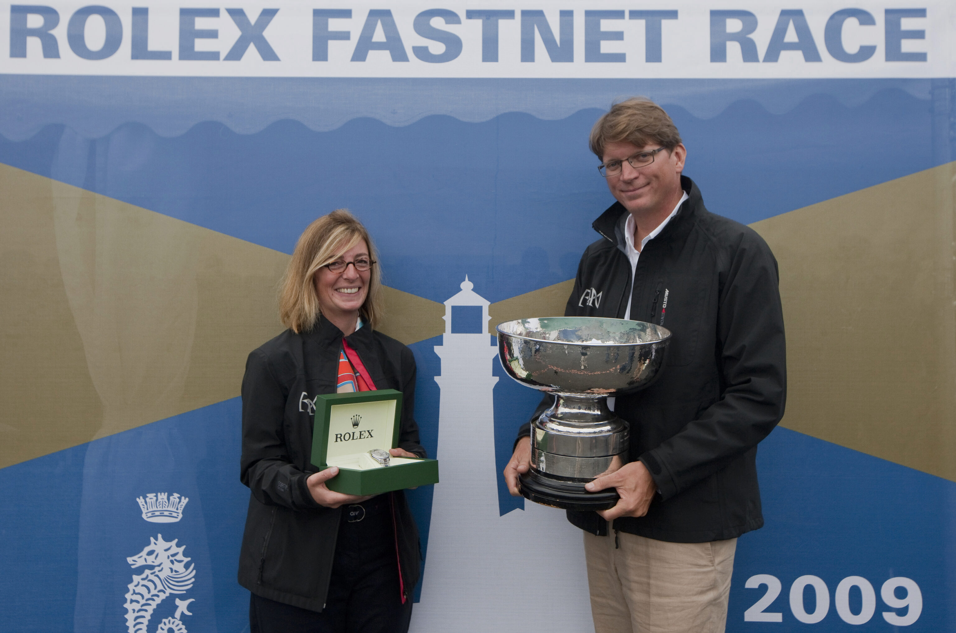 Catherine and Niklas Zennström won both the 2009 and 2011 Rolex Fastnet Races and their CF520 Rán 8 was built in the hope of making it a hattrick in this 50th edition of the race © Paul Wyeth/RORC