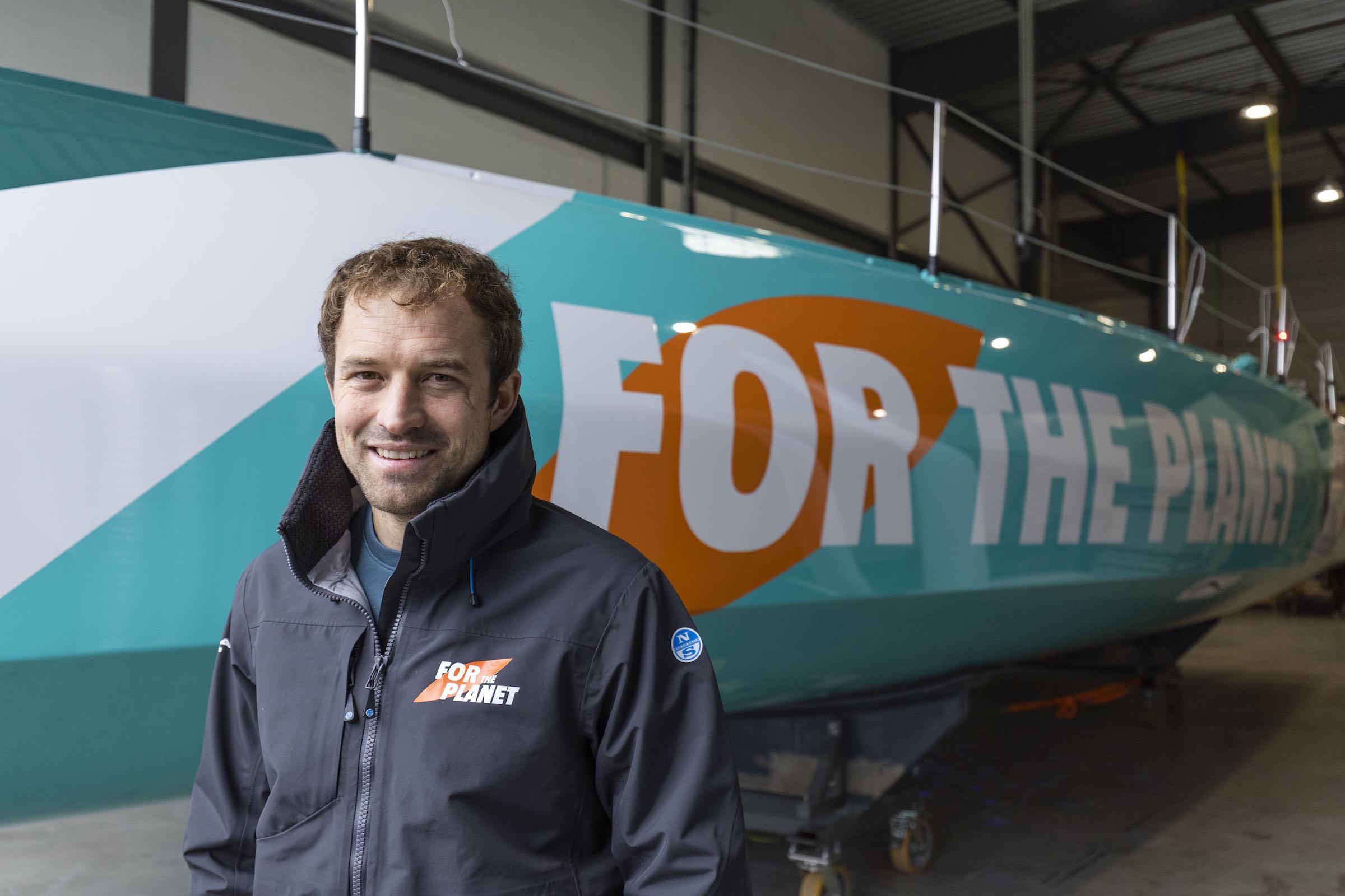 Britain's Sam Goodchild will hook up with Thomas Ruyant in their joint two-boat ‘For People and Planet’ campaign, backed by their respective sponsors Advens and Leyton © Pierre Bouras