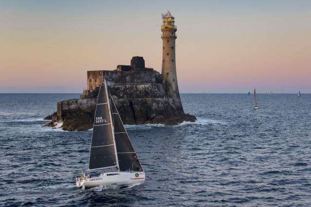 © ROLEX/Carlo Borlenghi - Sun Fast 3600 Bellino rounds the Fastnet Rock