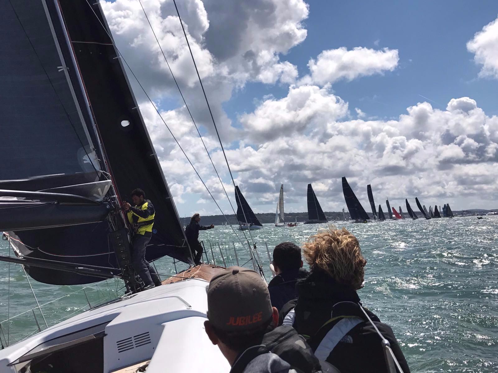 Marten 72 family crew onboard Aragon sent us this lovely onboard shot from the start of the race.