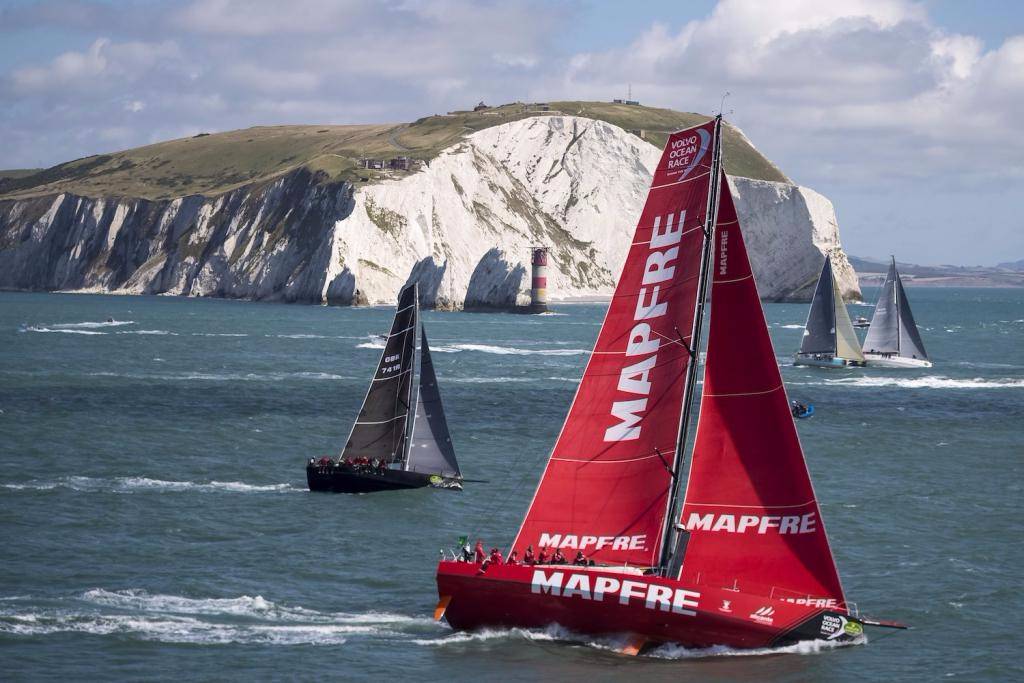 MAPFRE VO65 at the Needles iconic landmark © Rolex/Carlo Borlenghi