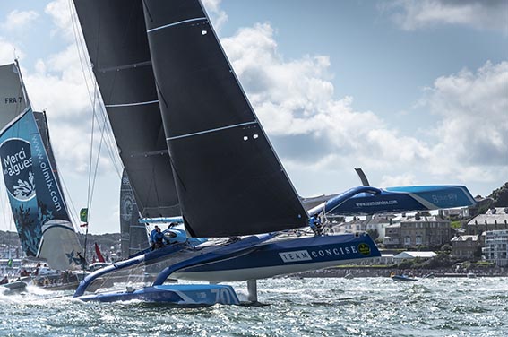 MOD70 Concise 10 skippered by Ned Collier Wakefield makes a flying start © Rolex/Carlo Borlenghi