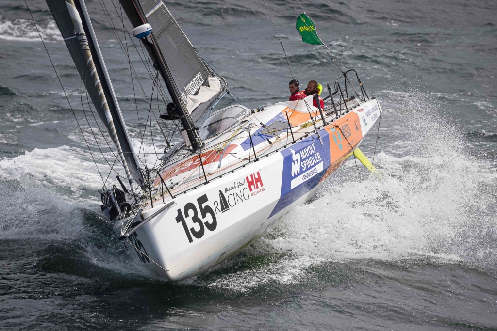 British Para-Olympian Hannah Stodel in her Class40 during the Rolex Fastnet Race © Carlo Borlenghi/Rolex