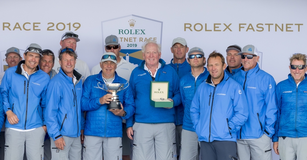 George David's Rambler 88 took monohull line honours at the 48th Rolex Fastnet Race © Carlo Borlenghi/Rolex