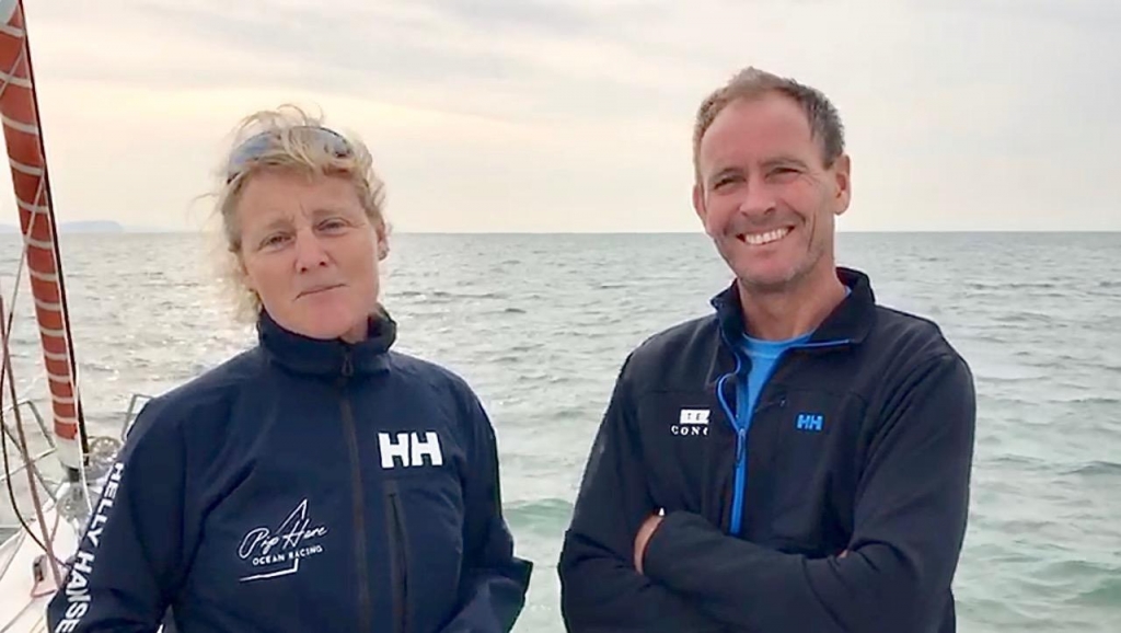 Pip Hare and Paul Larsen are racing her IMOCA 60, Pip Hare Racing
