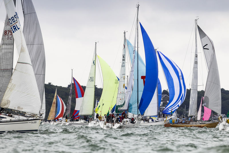 The colourful start of the largest class, IRC Four © Paul Wyeth/www.pwpictures.com