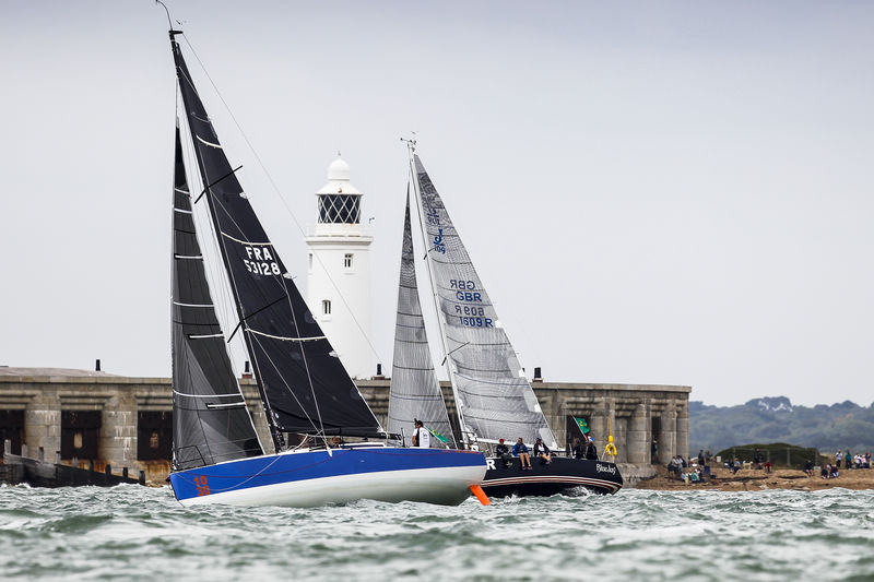 Léon, the JPK 10.30, sailed by Alexis Loison and Jean-Pierre Kelbert at the start of the 2019 Rolex Fastnet Race © Paul Wyeth/www.pwpictures.com