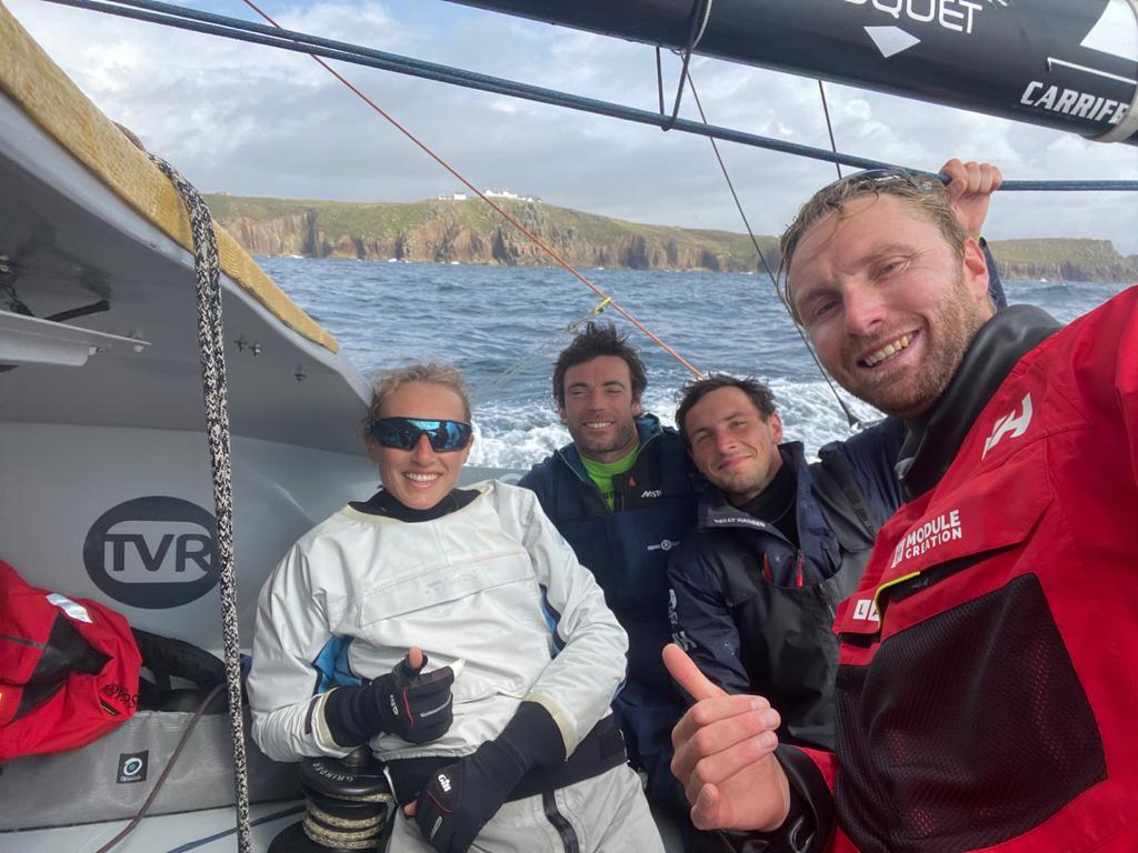 Class40 defending champions - Luke Berry with Jules Bonnier, Clement Bouyssou and Mathilde Geron © Lamotte - Module Création
