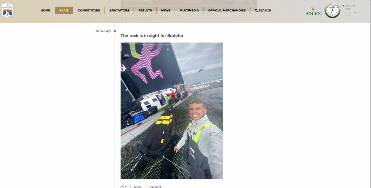 Experience the race by reading the live competitor blog