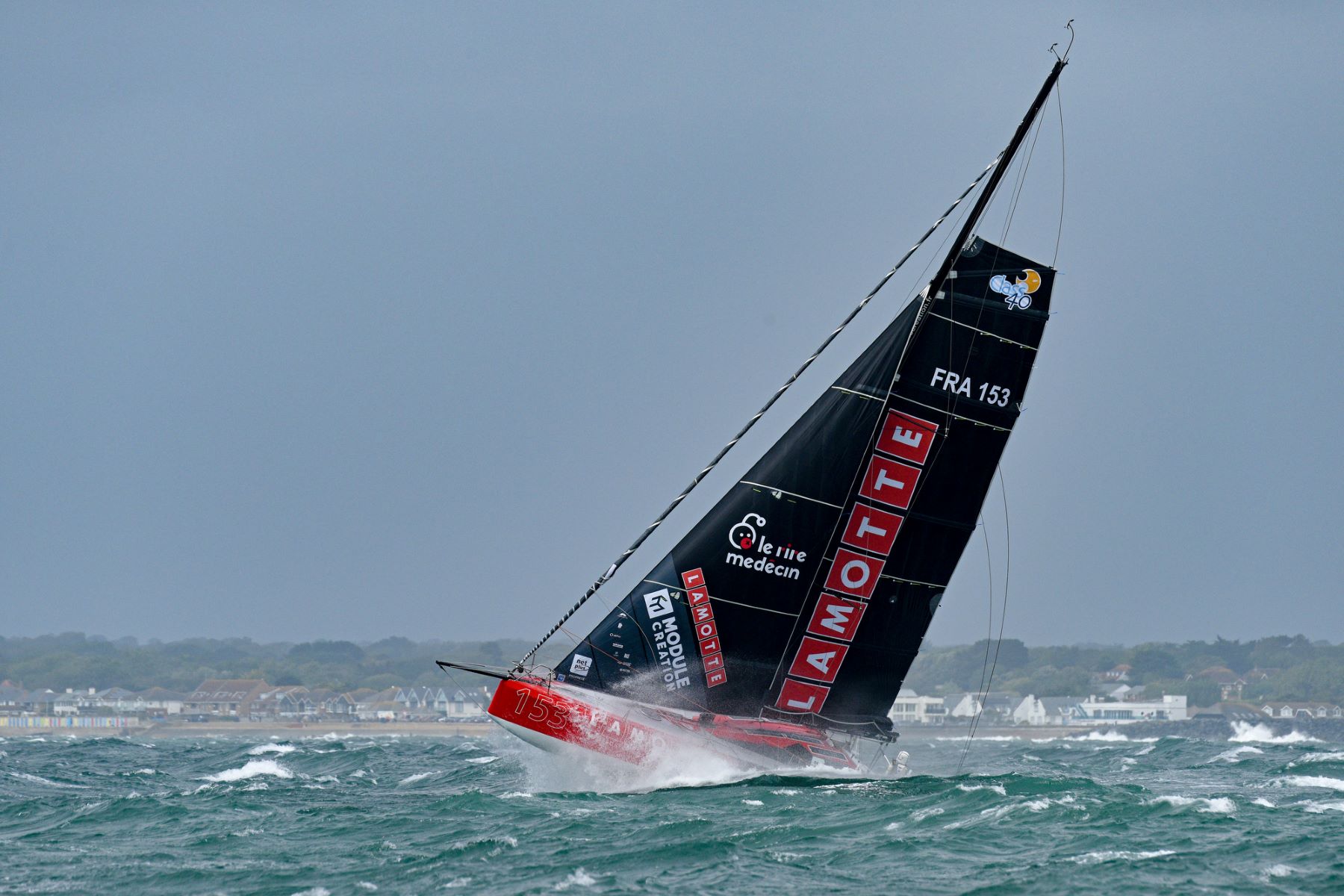 Leading the Class40s - Luke Berry's 2019 winner, Lamotte-Module Création © Rick Tomlinsonsrc=