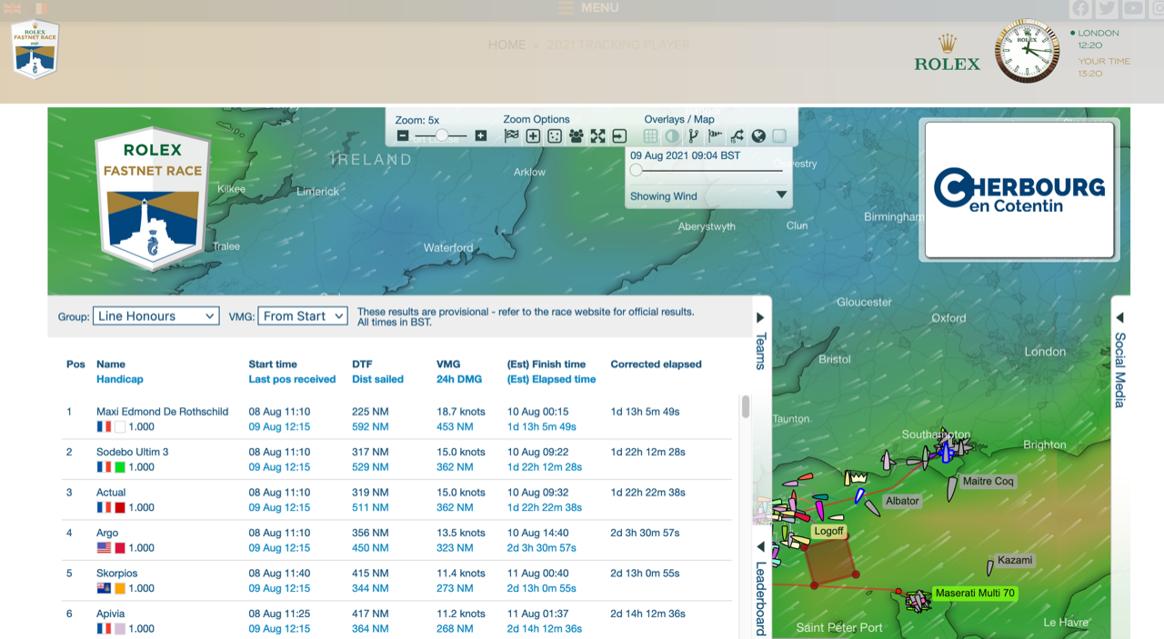 Follow the competitors on the live tracker