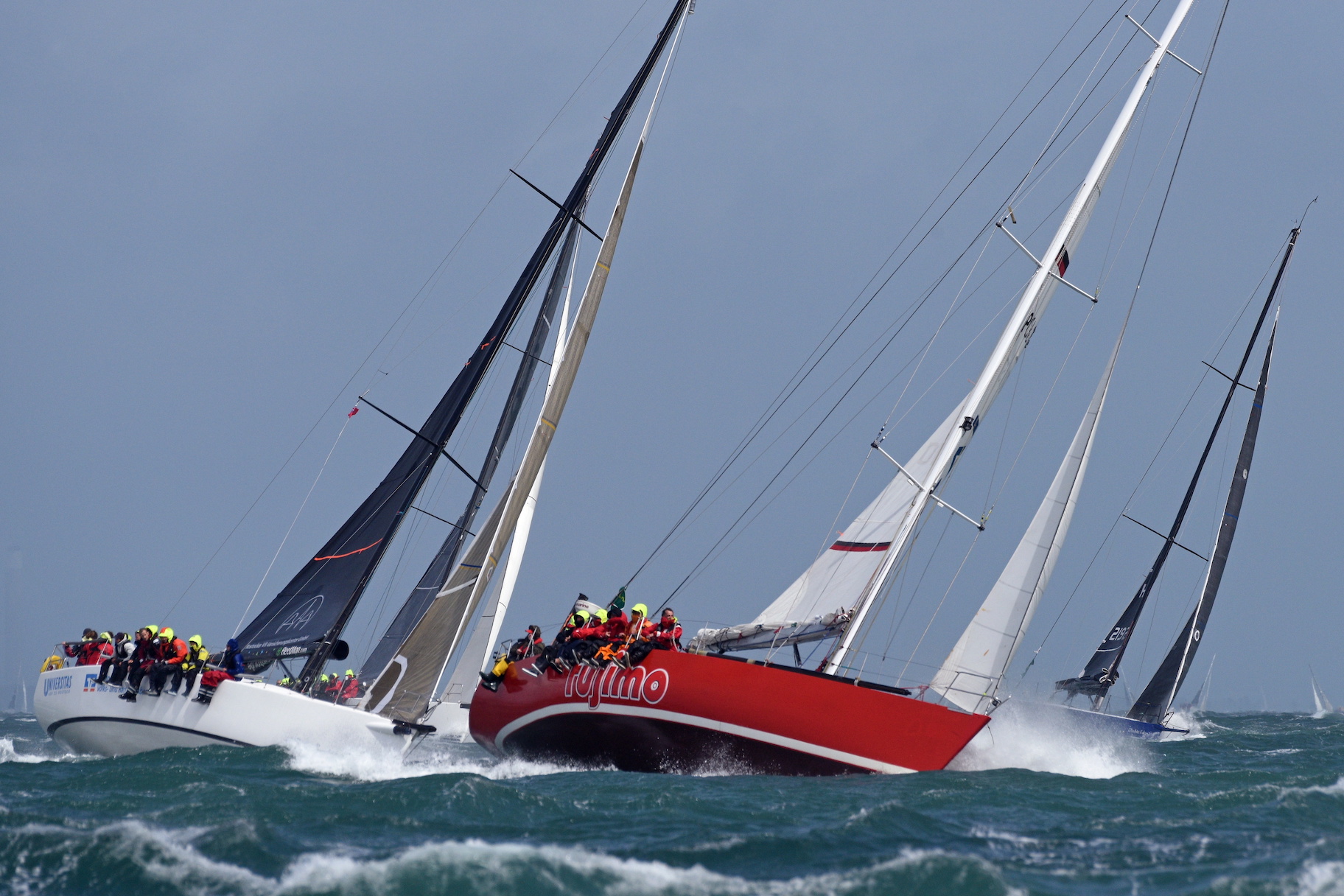 Saturday's Rolex Fastnet Race start is likely to be in brisk southwesterly headwinds © Rick Tomlinson