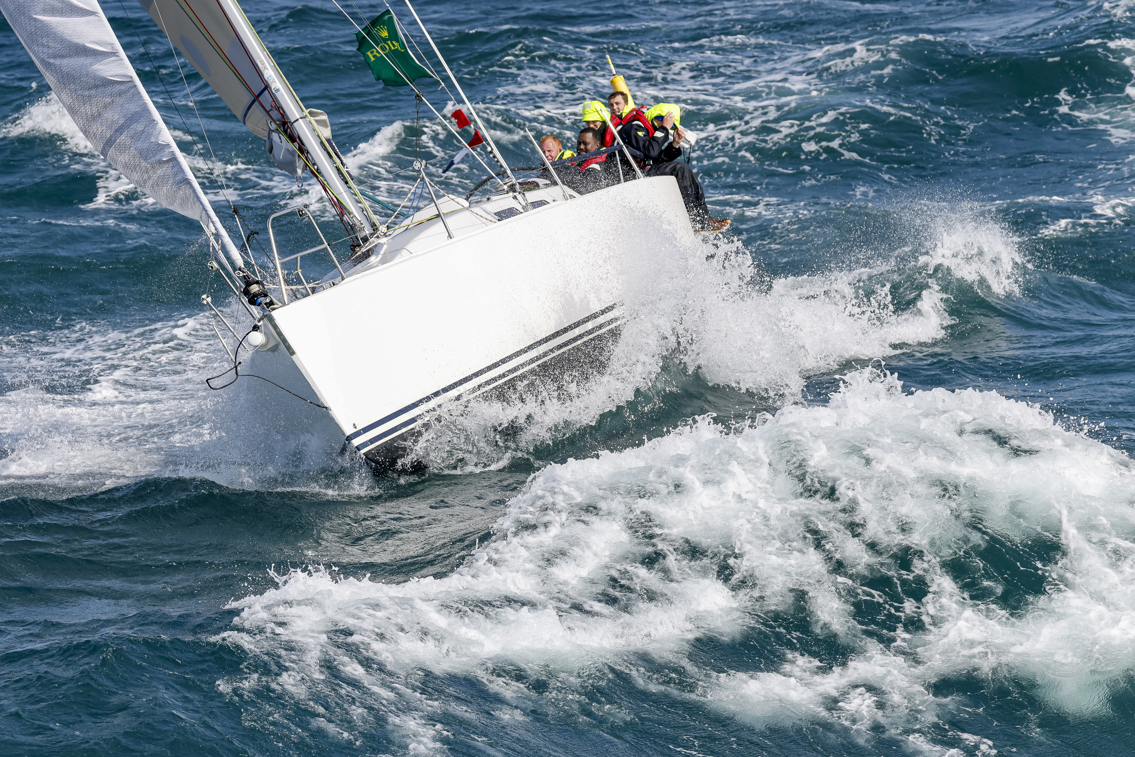 The Royal Engineer Yacht Club’s Fulmar raced in the first edition in 1925 and the long association continues with J/109 Trojan (GBR) in the Rolex Fastnet Race © ROLEX/Carlo Borlenghi