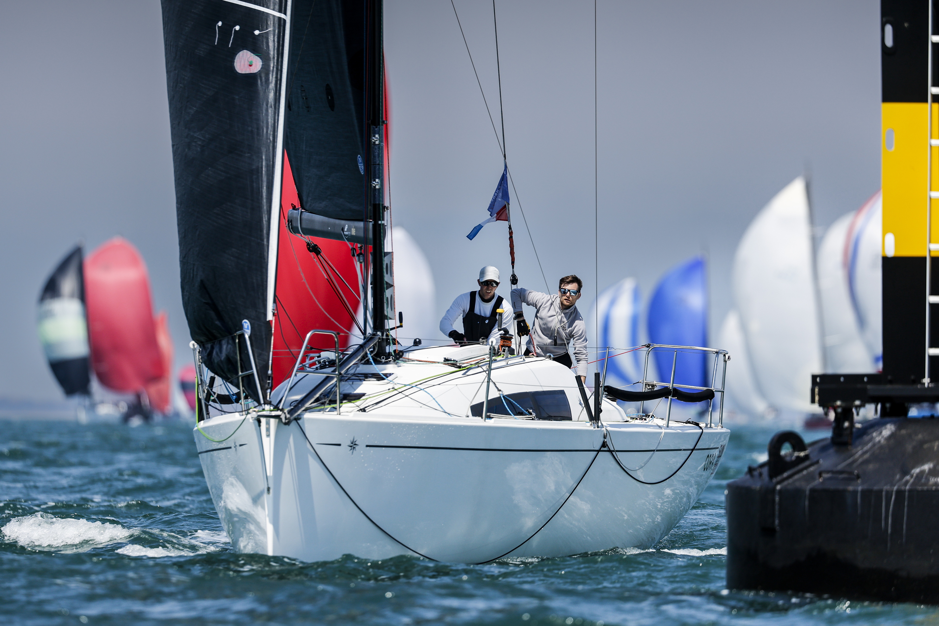 Cora (GBR) raced by Tim Goodhew & Kelvin Matthews leads IRC Three for the RORC Season’s Points Championship © Paul Wywth/pwpictures.com