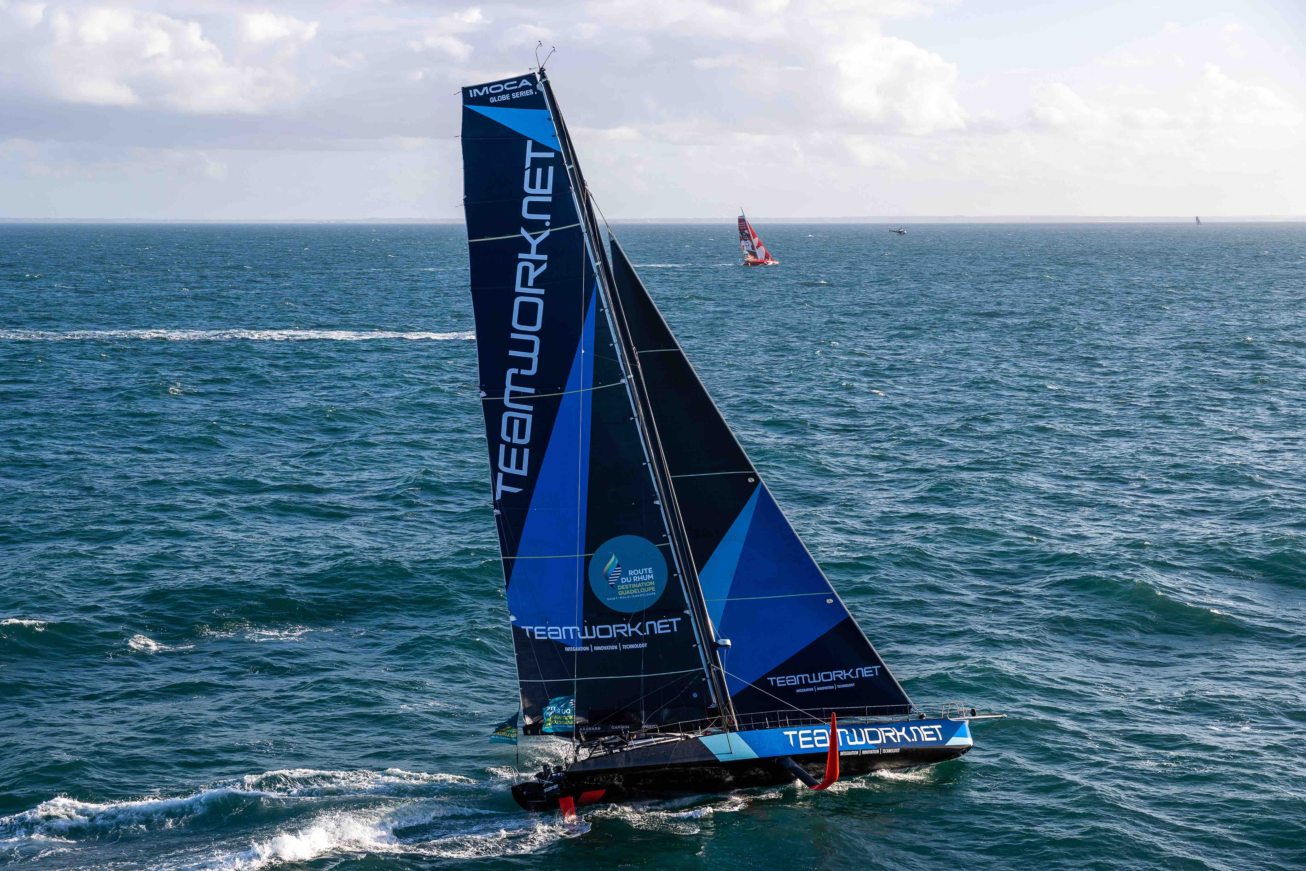 Justine Mettraux, currently with 11th Hour Racing, is campaigning the 2018 VPLP design Teamwork, that was  Jérémie Beyou’s previous Charal © Jean-Marie Liot