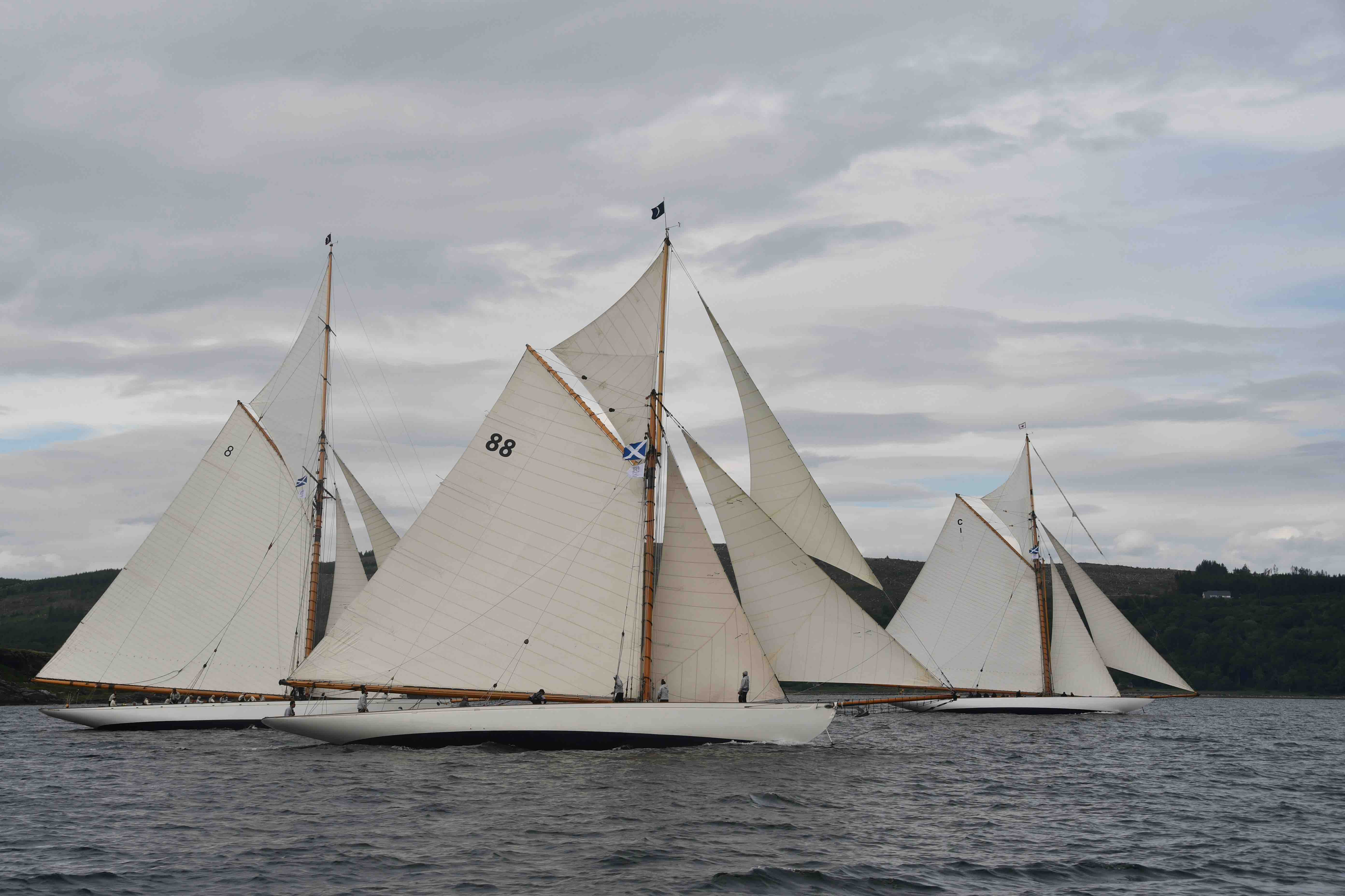 This year's oldest entry pre-dates the first Fastnet Race by 22 years - The 24.88m Moonbeam, a 1903 gaff yawl Fife will compete in  IRC One © Benoit Couturier