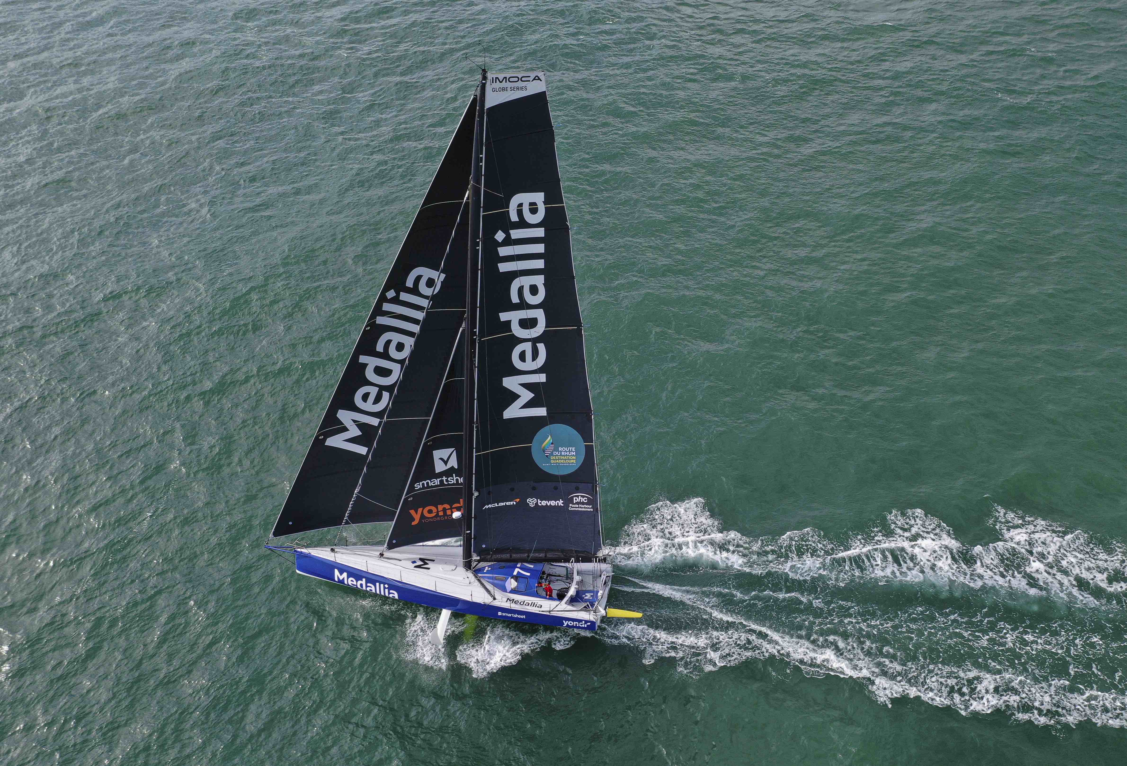 Pip Hare's Medallia was formerly Armel le Cléac'h’s 2016-17 Vendée Globe winner © Mark Lloyd