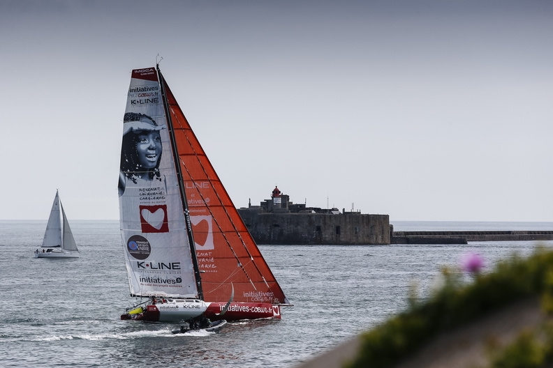 After finishing fifth in the IMOCA class in 2021 (above), Sam Davies will be taking part in her new Initiatives Coeur  © Paul Wyeth/pwpictures.com